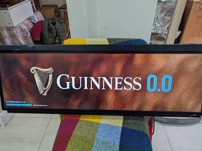 Large Guinness Lighted Display Sign Man Cave