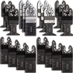 NEW SALE | 20 Pcs Mix Oscillating Saw Blades, Professional Wood/Metal Universal Multitool Quick Release Saw Blades Fit Fein Multimaster, Ryobi, Milwaukee, Bosch, Dremel, Dewalt, Rockwell, Makita and More