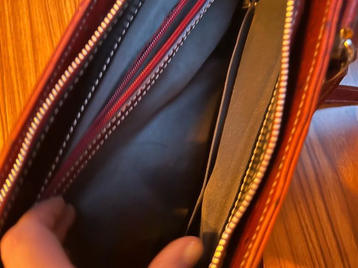 Oxblood Ostrich Leather Bag