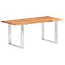 Dining Table with Live Edges Solid Acacia Wood 200 cm 3.8 cm Image 10
