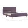 Bed Frame Taupe Fabric 135x190 cm Image 6