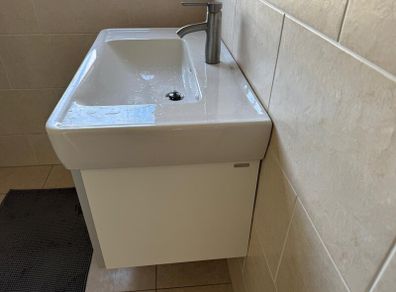 Bathroom Sink and Cabinet