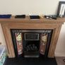 Wooden Fireplace with Tiled Cast Iron Surround Image 4