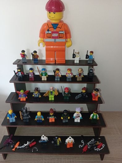 Collection Of Lego Mini Figures Plus Large Torch figure Originals In Good Order With Extras