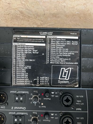 Bose line L1 P. A. System