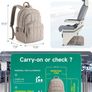 College Backpack Women, Travel School Bags Quilted Casual Daypack, Water-Resistant Rucksack Bag for Teenage Girls Boys Lightweight Bookbag for 15.6 Inch Laptop Image 2