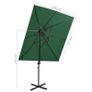 Cantilever Umbrella with Double Top Green 250x250 cm Image 8