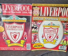 Complete Vintage Liverpool FC Yearbooks 1994/95 & 1996/97 - Mint Robbie Fowler & Patrik Berger Posters Intact