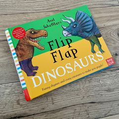 Flip Flap dinosaur childrens book by Alex Scheffler