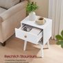 Set of 2 Bedside Tables Black or White with Drawer and Shelf Image 5