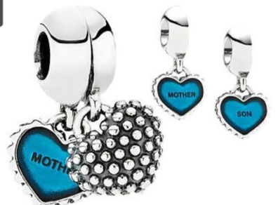 pandora  mother and son drop charm
