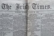 First edition of The Irish Times - facsimile of the paper for Tuesday march 29 1859