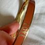 18K Gold plated brass bracelet LOVE coral/terracotta Image 5