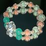 Handmade bracelet crystal pearl gold Image 3