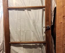 Hardwood doors.