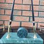 Vintage Connemara Marble Double Pen Desk Stand With Clock Image 3