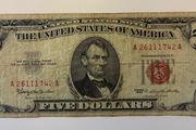 US 5 Dollar Bill - Red Seal