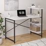 Small Computer Desk with Shelves 100x50x98 cm, Home Office Desk, Study Writing Office Table, 4 Tier Shelf, White (FREE SHIPPING) Image 3