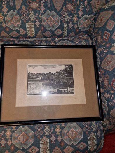 Charles Edwin Flower - Original signed woodcut