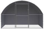 Outdoor Chicken Coop 3x2x2 m Galvanised Steel