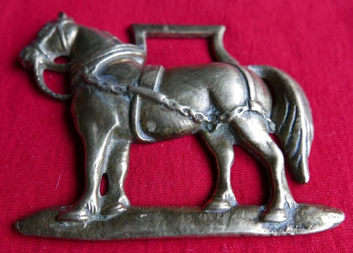 Vintage Horse Harnes Brass Medallion, Horse Bridle Medallion