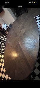 dark wooden kitchen table