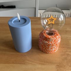 Fake candle and table lamp