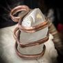 Copper Coiled Around a Raw Clear Quartz Crystal Ring Size Medium Image 2