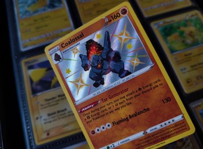 Coalossal !  Baby Shiny ! Shiny Rare ! from Shining Fates Set ! 2019 ! Pokemon Card !