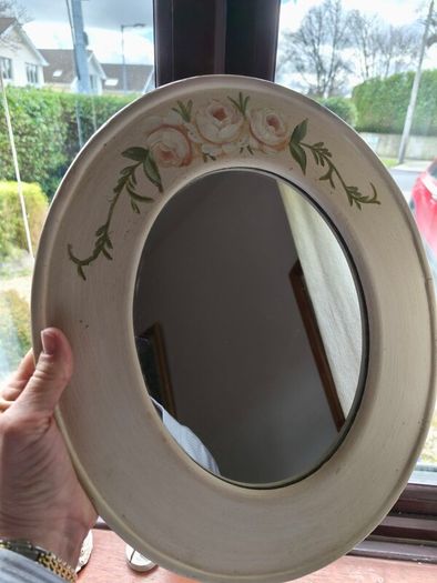 handpainted oval  mirror
