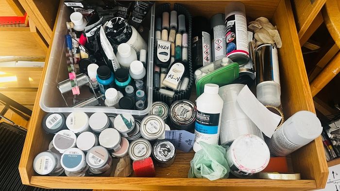 HUGE selection of art materials including easel, canvases, paints, pastels and more