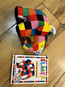 Elmer cd   audiobook Polish version and a soft toy 20cm