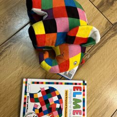 Elmer cd   audiobook Polish version and a soft toy 20cm