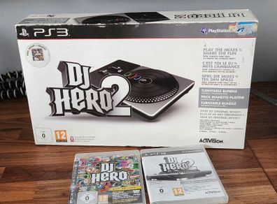 Boxed Dj Hero Turntable PS3 PlayStation 3 ( +2 games) NO DONGLE