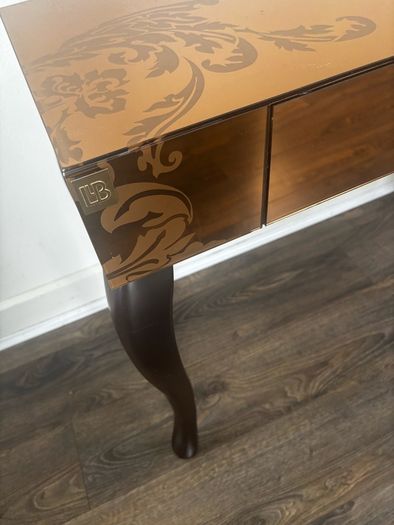 Glass hall table and mirror