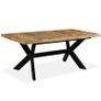 Dining Table Solid Mango Wood and Steel Cross 180 cm Image 2