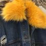 Denim jacket with fur Image 2