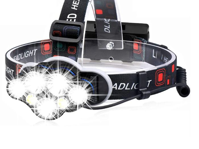 Powerful Headlamp USB Rechargeable Head Lamp 7 LED Headlight Waterproof Head Flashlight Torch Lantern