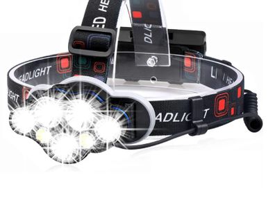 Powerful Headlamp USB Rechargeable Head Lamp 7 LED Headlight Waterproof Head Flashlight Torch Lantern