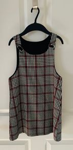 Girls Check Pinafore Dress: 9yrs