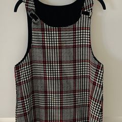 Girls Check Pinafore Dress: 9yrs