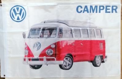 VW Camper Van Red flag 3ft x 2ft.
