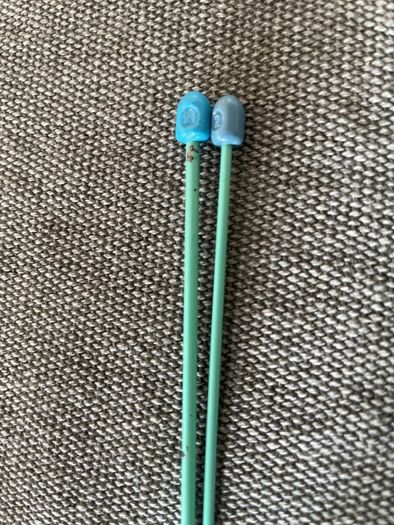 knitting needles metal with colour selection