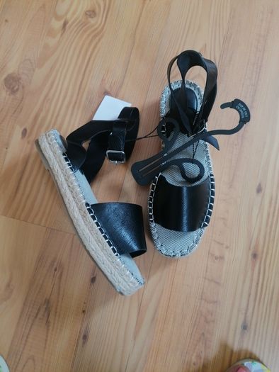 NEW Black Leather Sandals