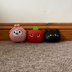 Kids Coin Purse Bundle - Owl, Strawberry & Cat