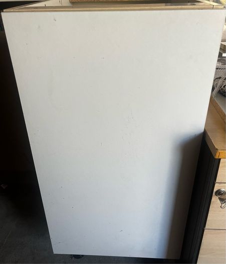 White cabinets with doors