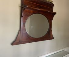 An Edwardian inlaid mahogany over mantle 85cm H x 99cm W Excellent condition