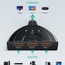 HDMI Switch, Gold Plated 3-Port HDMI Switcher/HDMI Splitter/Supports Full HD1080p/3D with High Speed Cable Image 2