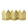 LED Folding Row of Golden Houses Christmas Decoration 44 x 17cm H. Image 2