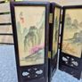 Vintage Chinese Miniature Folding Screen, Hand-Painted Image 7